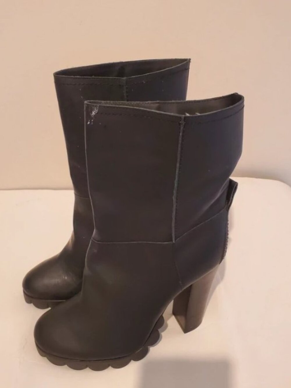 Studio Pollini Women's High Heel Platform Mid-Calf Boots Size UK 37  US 6.5